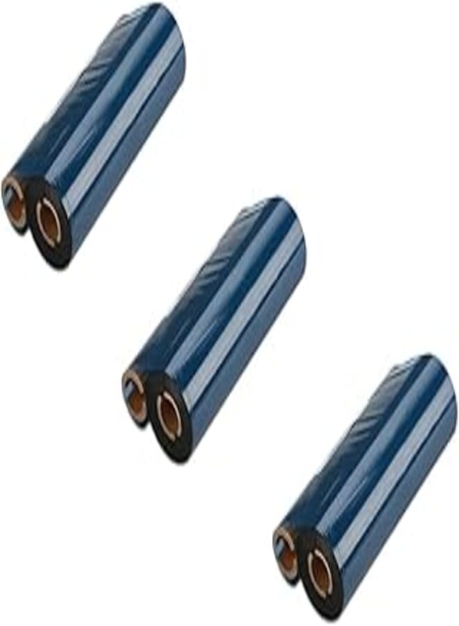 SKY SKY 3-pcs 110 mm x 74 meters Thermal Transfer Wax Ribbon with ink out for Barcode Printers of Zebra Datamax Eltron and others 