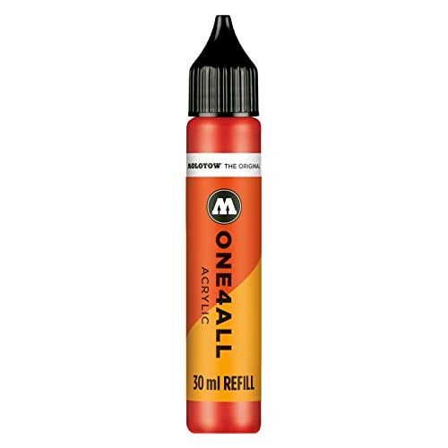 Molotow ONE4ALL Acrylic Paint Refill For Molotow ONE4ALL Paint Marker Traffic Red 30ml Bottle 1 Each 693013