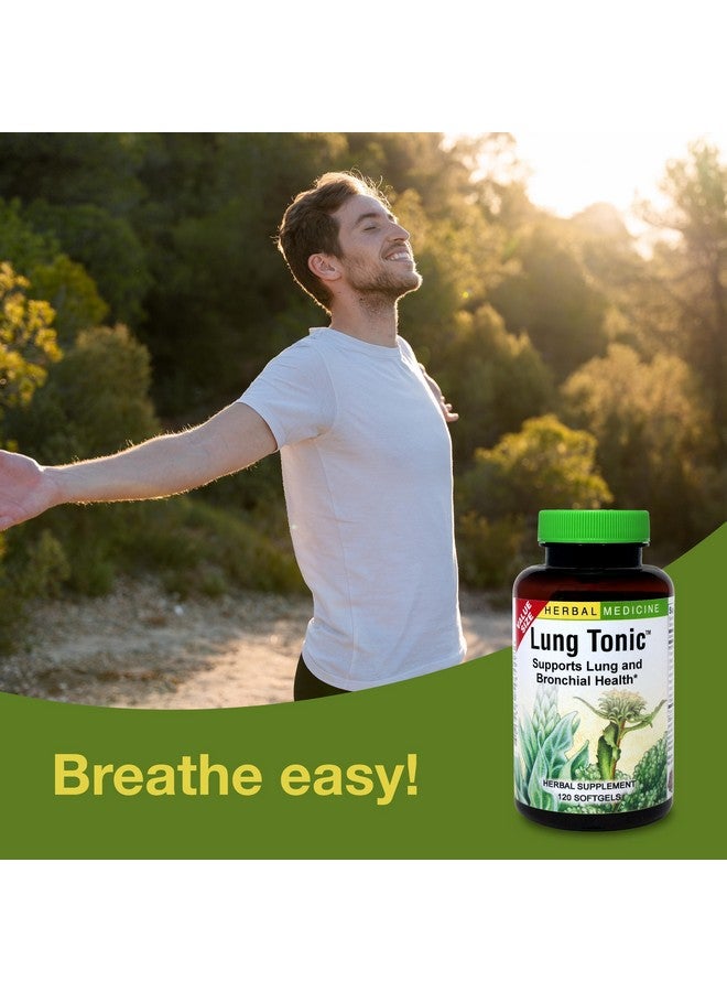 Herbs Etc. Lung Tonic - Lung Supplement for Bronchial Support - Healthy Breathing Support with Mullein, Horehound & Grindelia - 120 Softgels - 2 Pack - Image 3