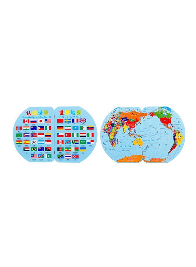 Wooden World Map With Country Flags Educational Game - Image 2