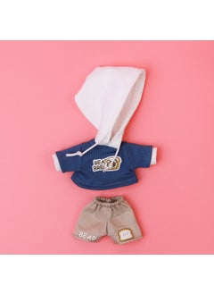 OB11 Doll Clothing Set Sweater Outfit Blue brown Hoodie suit