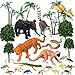 MiniInflat 25 Pcs Rainforest Animals Figures Toys Set Rainforest Diorama Supplies Jungle Safari Tropical Animals Figures for School Project Cake Toppers Birthday Party Favor Baby Shower Decorations - Image 3