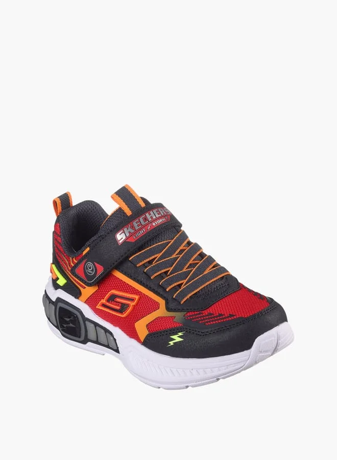 SKECHERS Boys' Light-Up Sports Shoes With Hook And Loop Closure - Light Storm 3