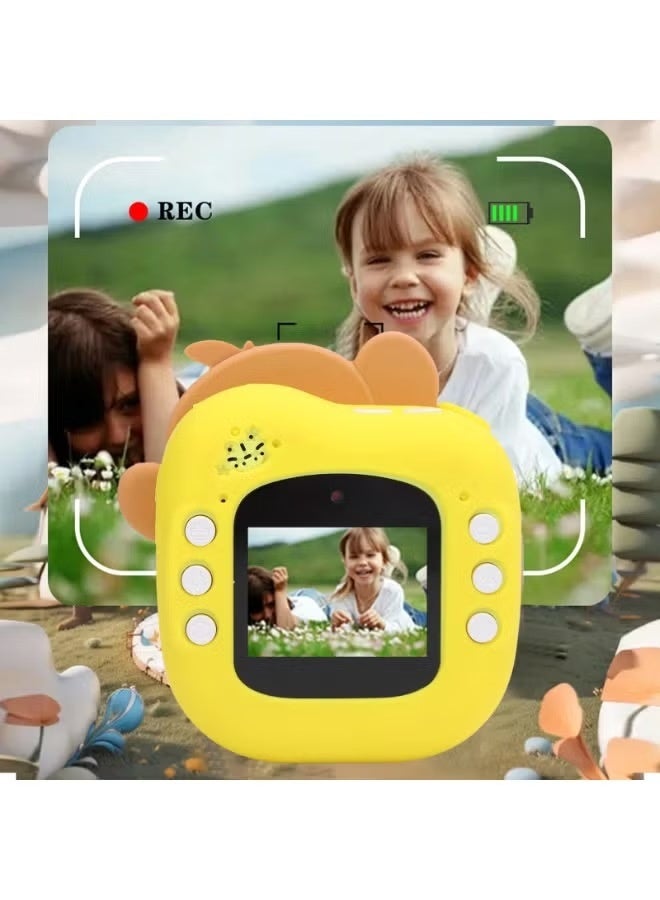 Kids Portable Monkey Instant Print Camera, 1080P HD Dual Lens, Instant Photo Printing, Rechargeable Battery, Paper Rolls Creative Gift for Boys & Girls - Image 5