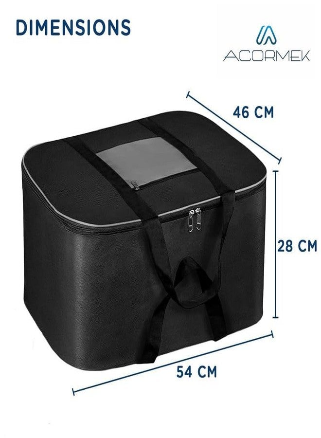 ACORMEK Nylon 69.5 L Moisture Proof Multi-Purpose Underbed Storage Bag/Clothing Storage Organiser/Toy Storage/Stationery Paper Storage Bag with Zipper and Strong Handle Cloth Organiser (Pack of 1) - Image 5