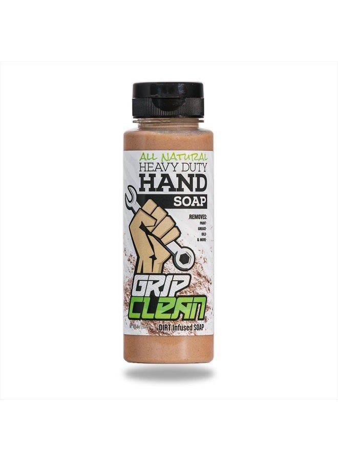 Grip Clean Hand Cleaner for Auto Mechanics - Heavy Duty Pumice Soap, Dirt-Infused Hand Soap Absorbs Grease/Oil, Stains, Odors & More. All Natural Soap with Moisturizing Ingredients. Lime Scented for - Image 1