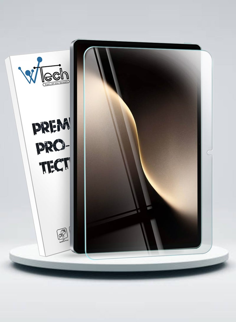 دبليو تيك هواوي هونر ماجيك باد 3 2025 (13.3 بوصة) / واقي شاشة زجاجي مقسّى كامل لجهاز اللوحي من سلسلة Honor MagicPad 3 Pro WTech Premium بحواف منحنية (TSGPCN) - شفاف - Image 1