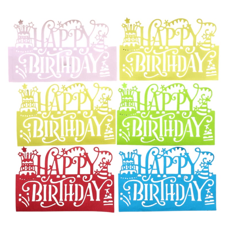 Birthday Party Decorative Cutout, Cupcake Lollipop Lace Border Design, Happy Birthday Card Making for Craft, Art Journal, Scrapbook- Spring Garden Craft - Image 2