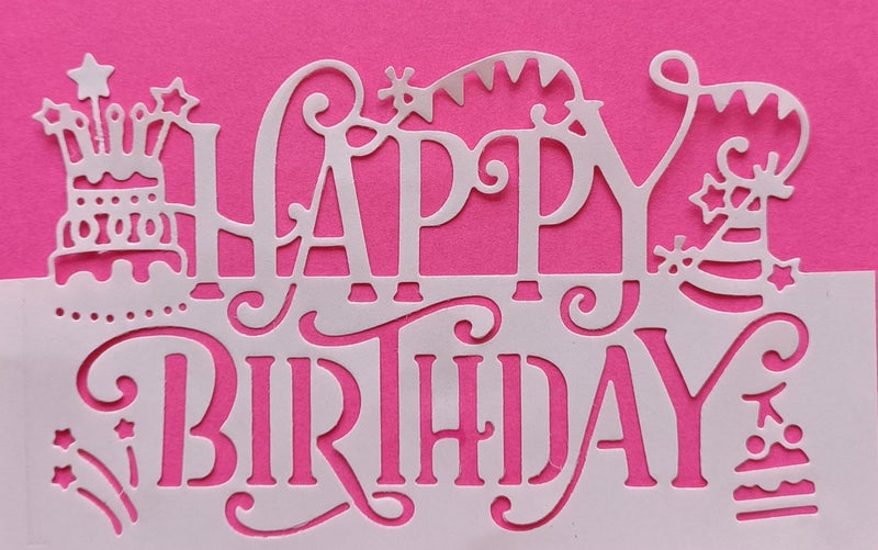Birthday Party Decorative Cutout, Cupcake Lollipop Lace Border Design, Happy Birthday Card Making for Craft, Art Journal, Scrapbook- Spring Garden Craft - Image 3