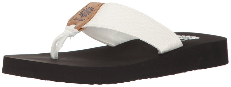 Yellow Box Womens Flax Wedge Sandal White 85 M US