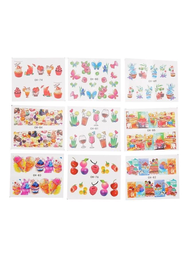 NIBEMINENT 18-Sheet Nail Sticker Set Multicolour - Image 2