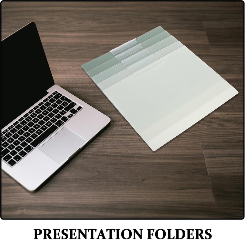Homoyoyo Plastic Report Covers with Swing Clip Fully Enclosing A4 and Letter-Sized Papers 5pcs 50 Sheet Capacity Secure Clip File Folder Elegant Design for Offices and Work - Image 3