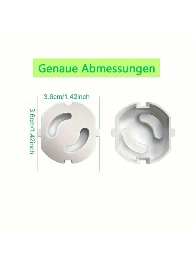 20pcs European Style Safety Socket Covers Prevent Electric Shock Home Plug Protection Easy Assembly - Image 4