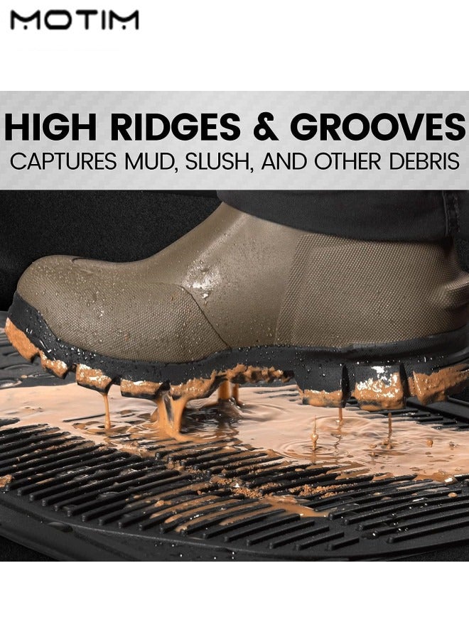 Motim 3 Pcs Car Floor Mat for Cars SUVs and Trucks, Heavy Duty Waterproof, Rubber Car Flooring, All-Weather Floor Mats, Universal Fit Design, Trim to Fit - Image 5