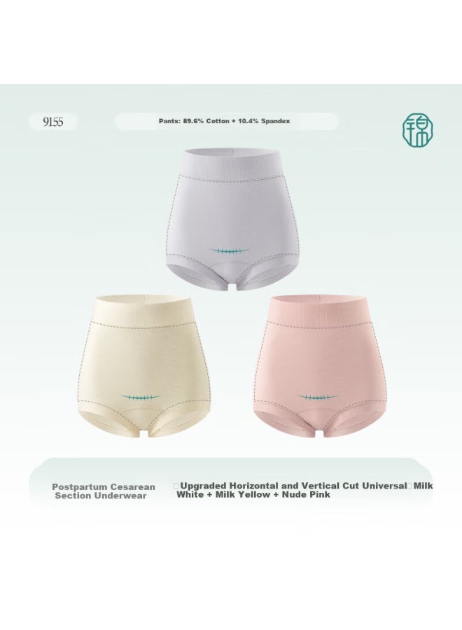 Jindu Postpartum High Waist Cotton Underwear For C-section Scar Protection - Image 1