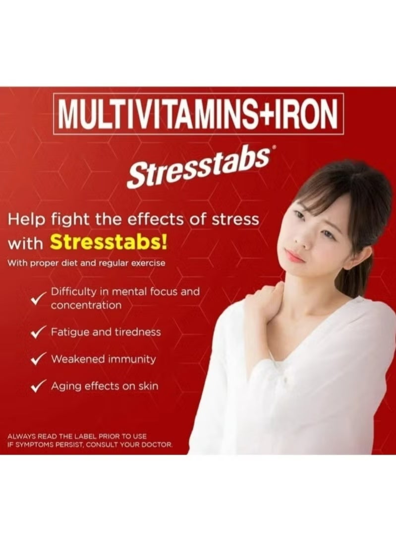 Stresstabs Multivitamins + Iron, 30 Tablets - Image 2