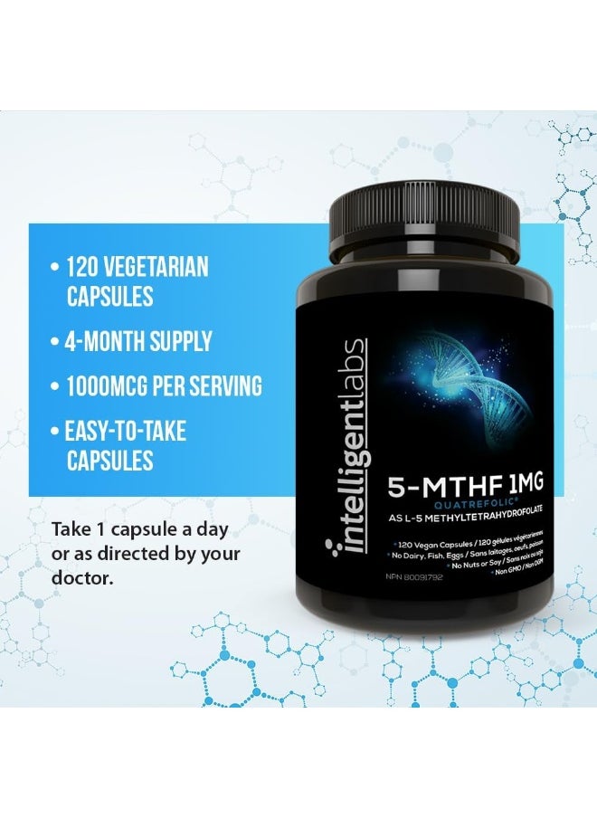 Intelligent Labs 1Mg L-5 Mthf - 120 Capsules  - Image 3