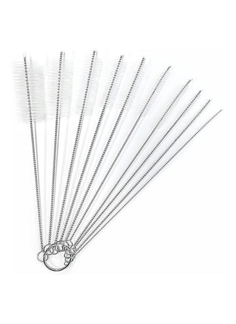 Baby Bottle and Straws Cleaner Brush Set 10 Pcs Different Sizes With Keyring