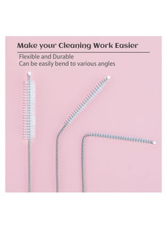 Generic Baby Bottle and Straws Cleaner Brush Set 10 Pcs Different Sizes With Keyring  - Image 5