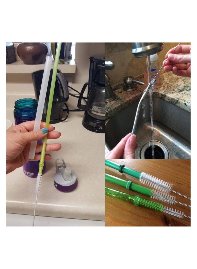 Generic - Baby Bottle and Straws Cleaner Brush Set 10 Pcs Different Sizes With Keyring - Image 1