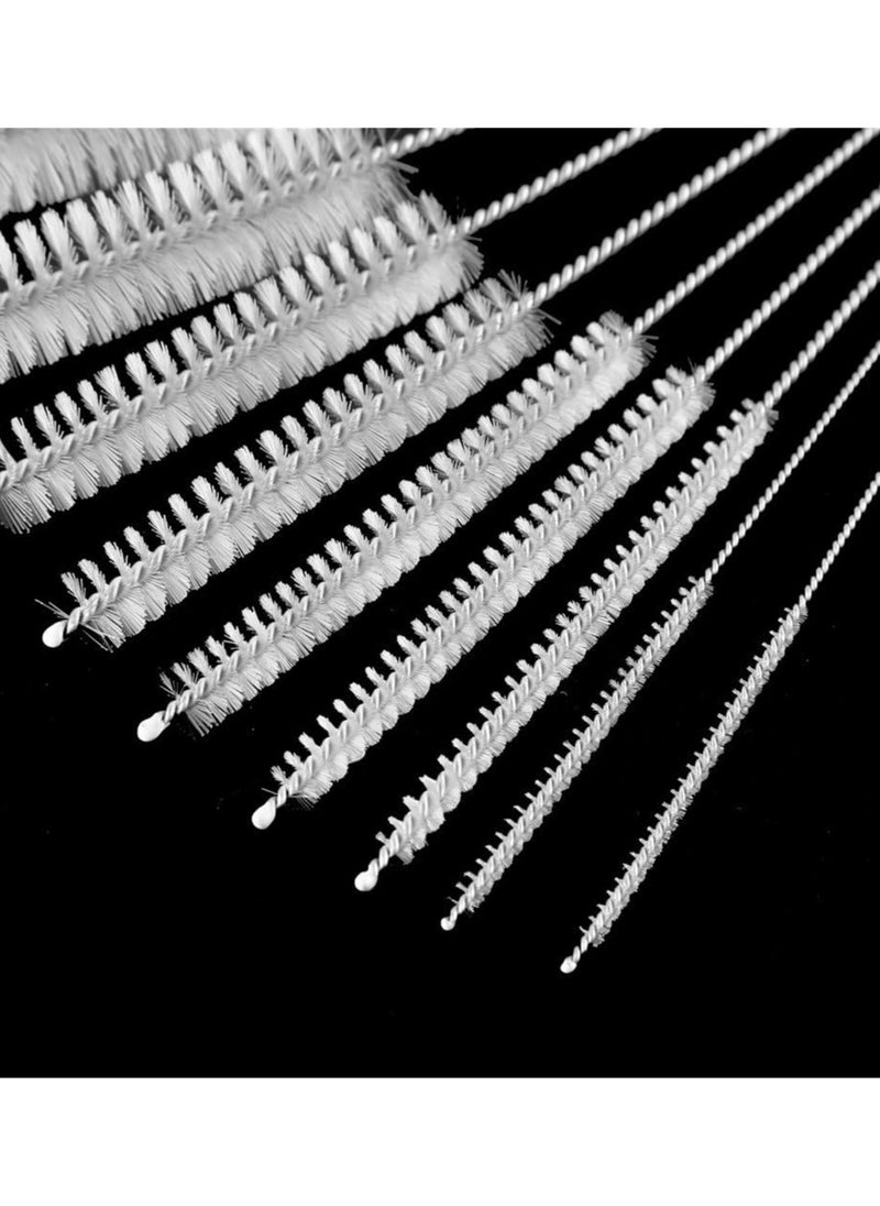 Generic - Baby Bottle and Straws Cleaner Brush Set 10 Pcs Different Sizes With Keyring - Image 1