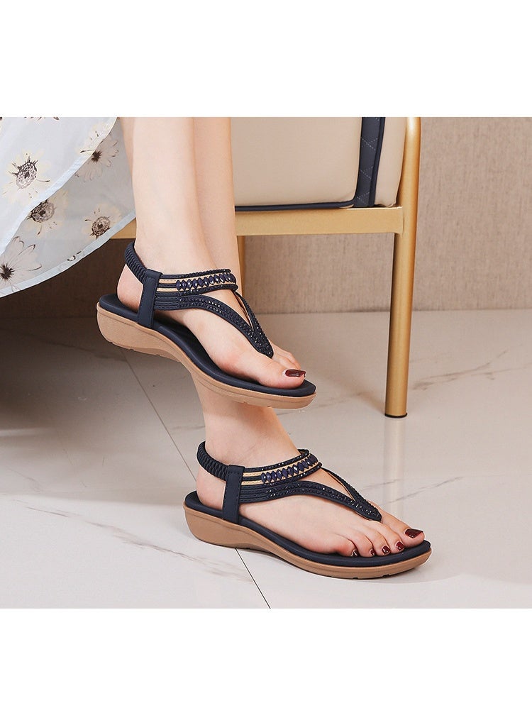 NIBEMINENT Quality Vintage Women's Sandals Brand  Casual Comfortable Female Flats Summer Casual  Shoes - Image 2