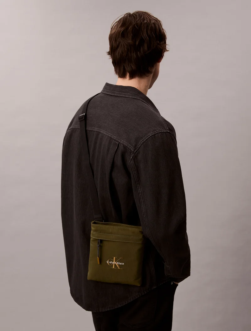 CALVIN KLEIN Nylon Monogram Logo Flatpack