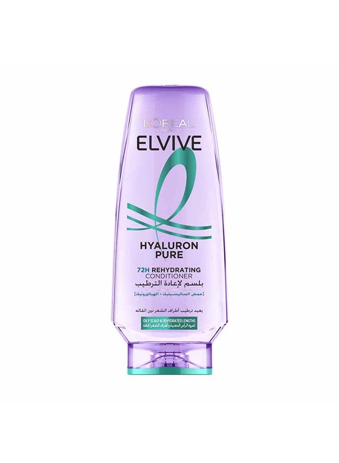 L'OREAL PARIS Elvive Hyaluron Pure Rehydrating Conditioner for Oily Hair 360ml - Image 1
