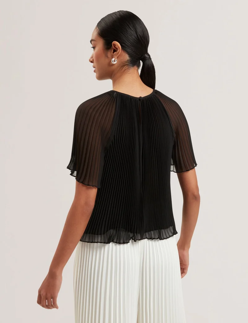 Ted Baker AGARA Pleated Short Sleeve Blouse