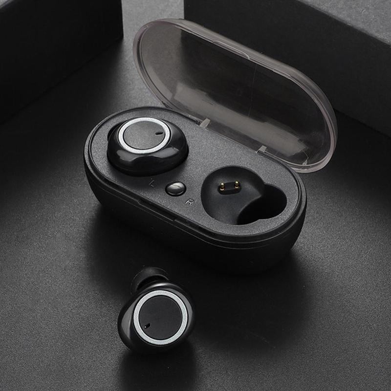 TWS Wireless Earphones Chargeable Headsets Black/Rose Gold - Image 4