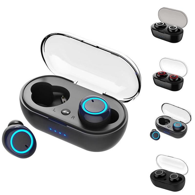 TWS Wireless Earphones Chargeable Headsets Black/Rose Gold - Image 5