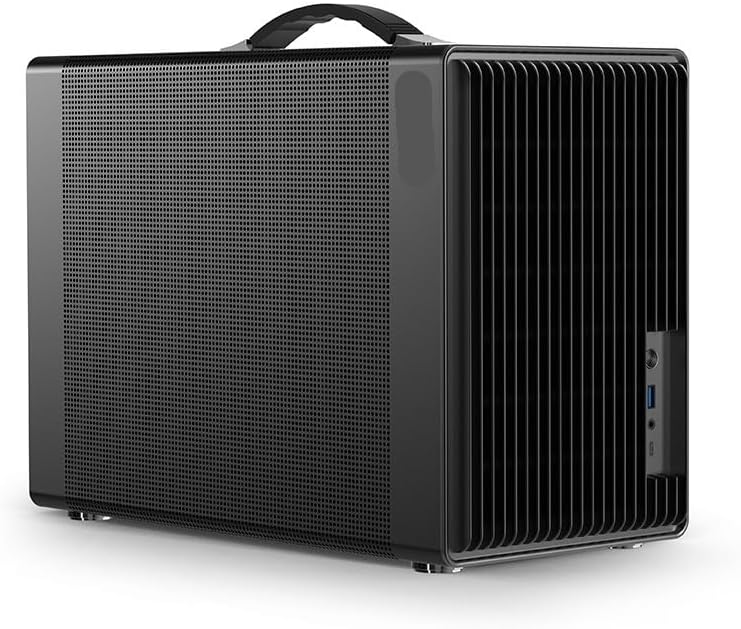 Compatible for ITX Mini PC Case, Glass Side Panel Supports ATX SFX Power Supply with Type-C Interface(Black U3) - Image 5