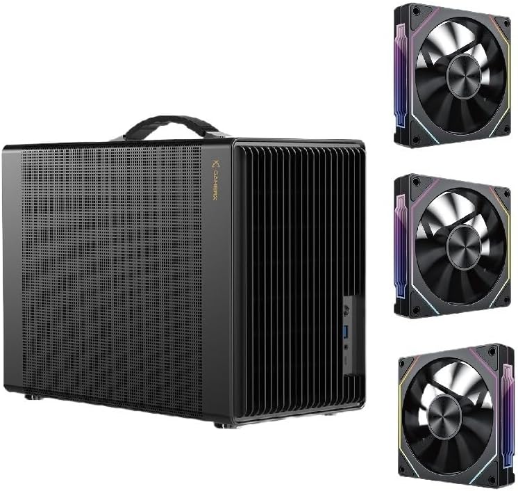 Compatible for ITX Mini PC Case, Glass Side Panel Supports ATX SFX Power Supply with Type-C Interface(Black U3) - Image 4