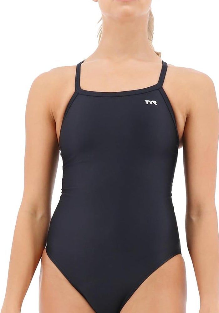 TYR Women's Tyreco Solid Diamondback Swimsuit - Black - Image 1