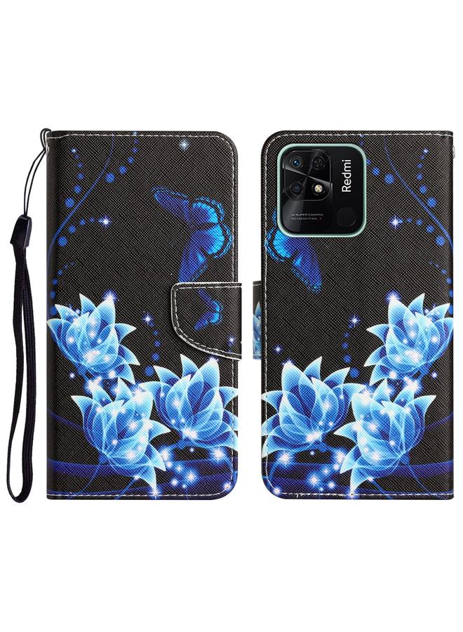 The Bros Case For Xiaomi Redmi 10C Colored Drawing Leather Phone Case