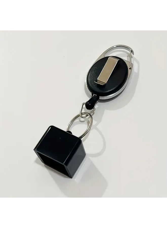 Ergonomic Black Oval Billiard Cue Ball Holder Style A Durable Plastic 8 Shaped Design Keychain Clip Pool Accessories - Image 5