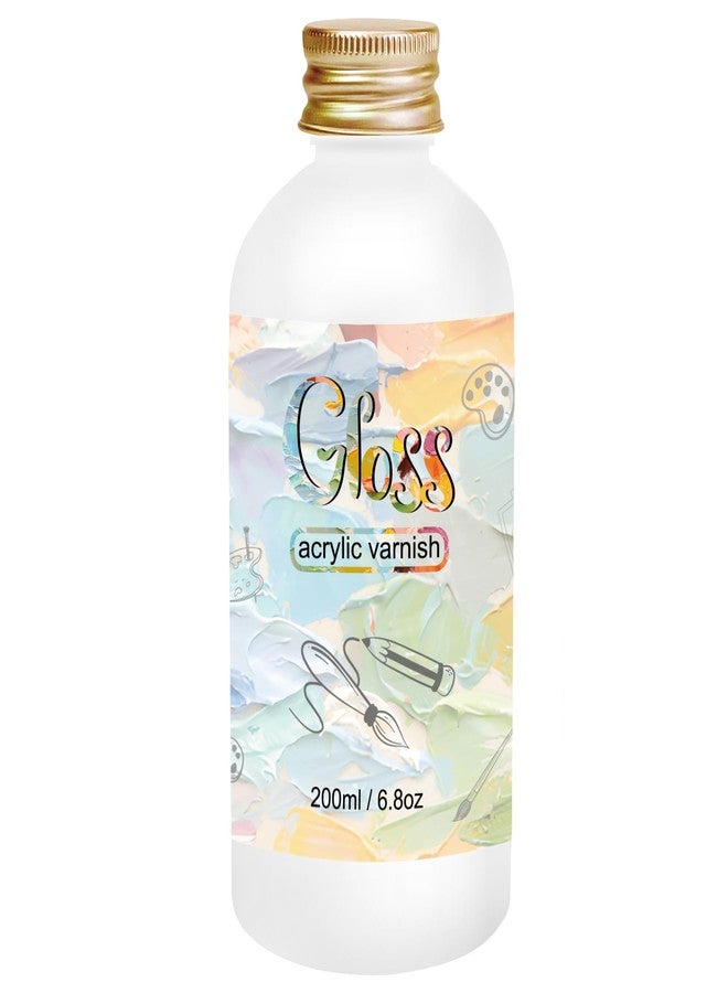 EIGTWEN Gloss Varnish for Acrylic Painting, 200ml Clear Acrylic Varnish Gloss Keeps Paintings from Yellowing, Cracking, Maintains Permanent Color - Image 1