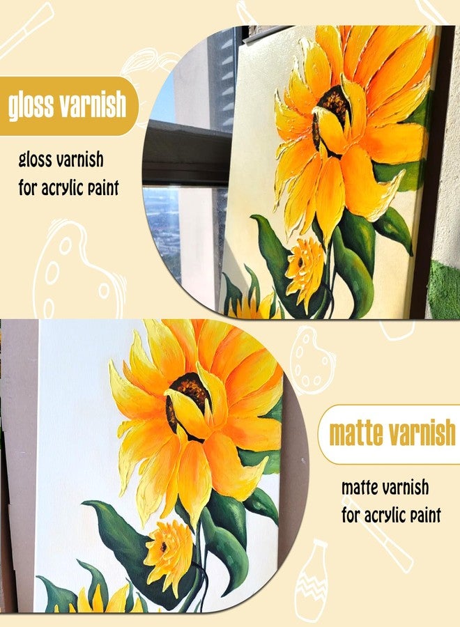 EIGTWEN Gloss Varnish for Acrylic Painting, 200ml Clear Acrylic Varnish Gloss Keeps Paintings from Yellowing, Cracking, Maintains Permanent Color - Image 4