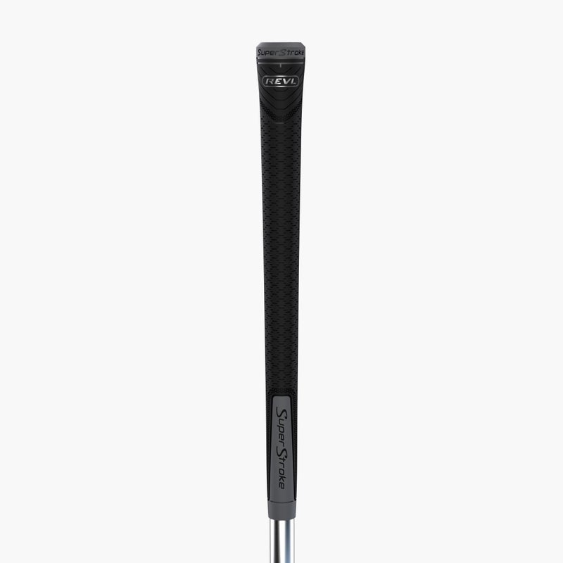 Super Stroke SuperStroke REVL Player Midsize Golf Club Grips, .60 Round, All-weather Control and Long-lasting Performance in a Durable, High-traction Design, Black/Grey - Image 1