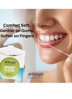 drTung's DrTung's Smart Floss - Natural Floss, PTFE & PFAS Free Floss, Gentle on Gums, Expands & Stretches, BPA Free Floss - Natural Dental Floss Cardamom Flavor (Pack of 3)  - Image 4
