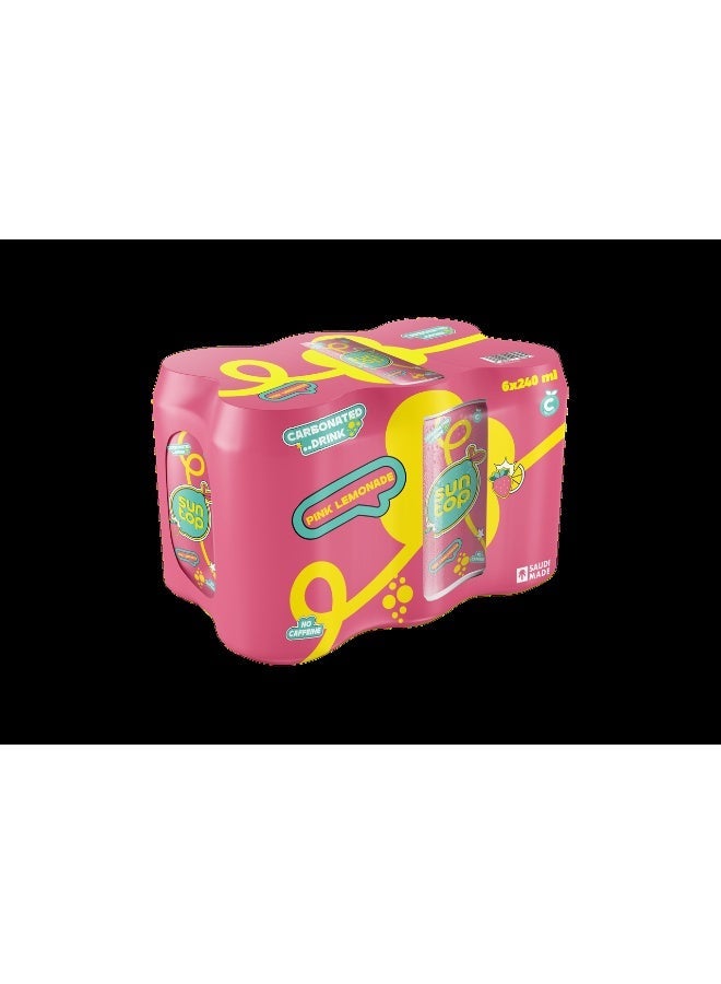 Carbonated Soft drink Pink Lemonade pack of 6x240ml