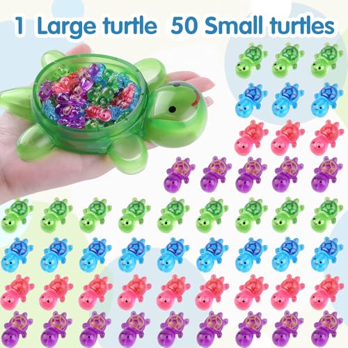 Anboor 50PCS Luminous Mini Resin Turtle with 1 Pc Jumbo Resin Turtles Miniature Tiny Turtles Glow in The Dark for Garden Dollhouse Micro Landscaping - Image 5