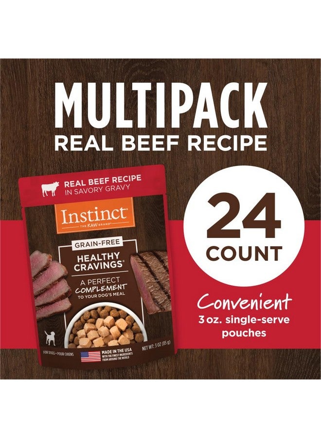 غريزة طعام الكلاب الرطب الطبيعي "إنستينكت هيلثي كرافينغز"، خالي من الحبوب - لحم بقري حقيقي، 3 أونصات (عبوة من 24 كيسًا) - Image 4