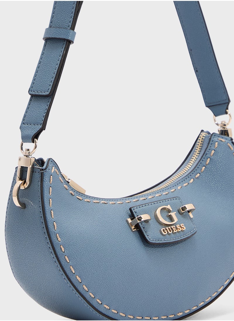 جس Nastra Top Zip Shoulder Bag  - Image 4