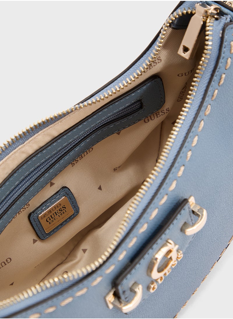 جس Nastra Top Zip Shoulder Bag  - Image 5