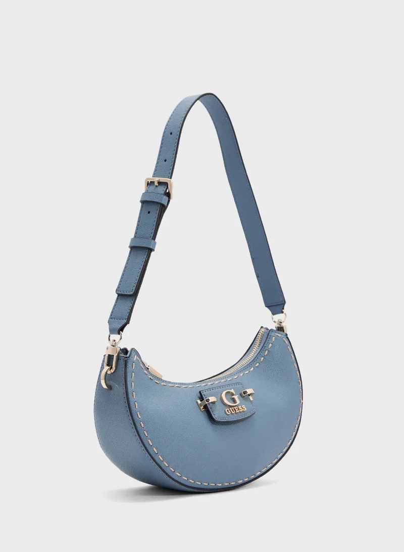 GUESS Nastra Top Zip Shoulder Bag