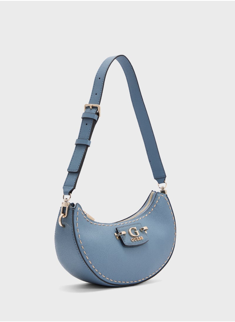 جس Nastra Top Zip Shoulder Bag  - Image 3