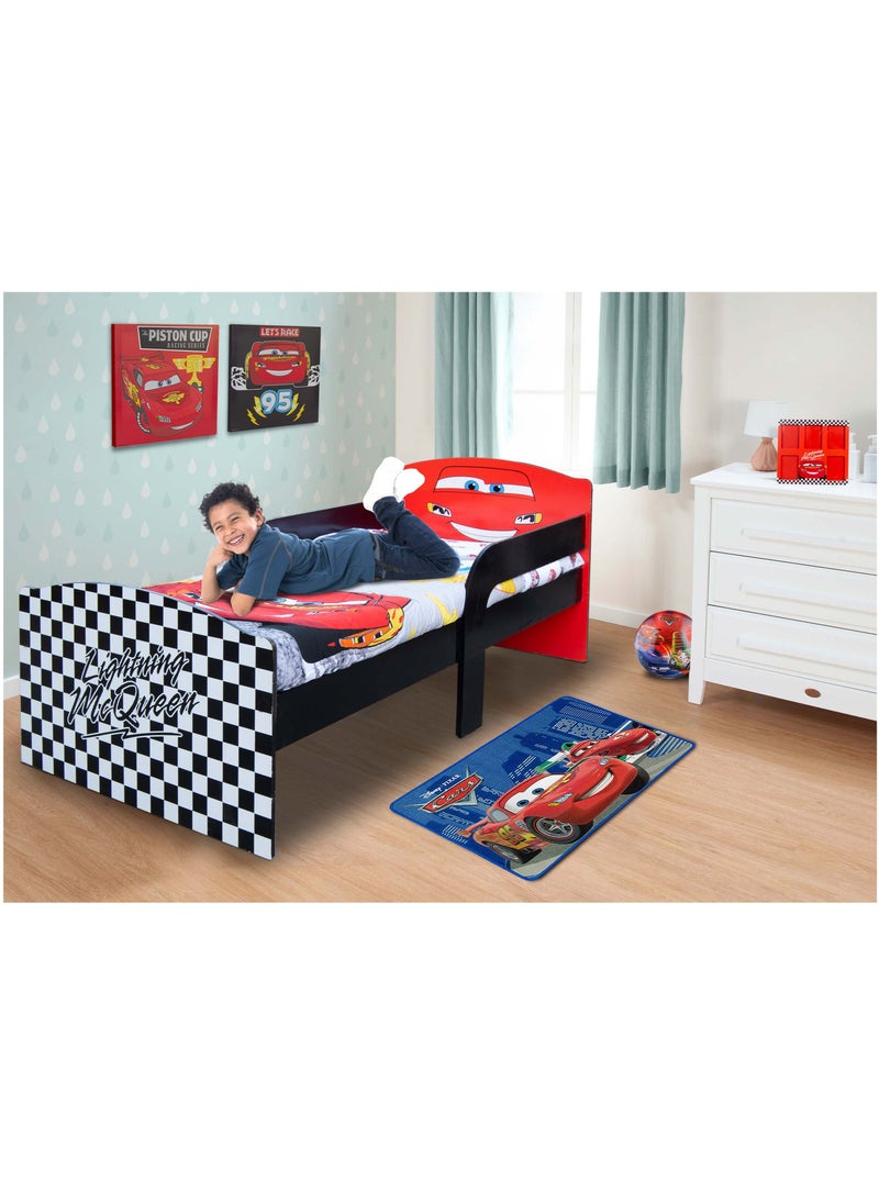Disney - Disney Cars Lightning McQueen Kids/Teen Bed | Durable MDF Wood Construction | EASY to Assemble | 2 Attached Guardrails for your Child’s Safety | Beautiful Finishing (Official Disney Product) - Image 1