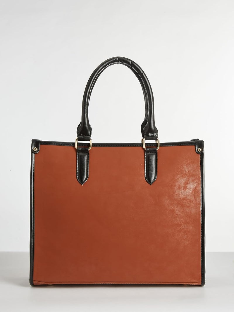 Fargo Regal Vegan Leather Tote Bag for Women | Laptop Compartment, RFID Pockets, YKK Zipper, Large Office Handbag | Shoulder Bag for College & Daily Use | Made in India - Image 5