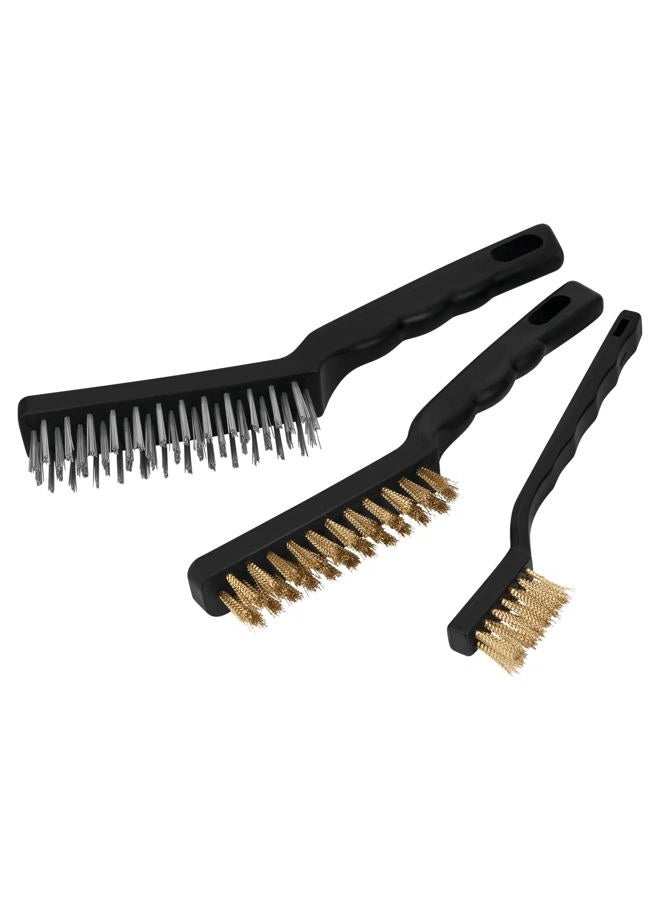 Performance Tool W1149 3-Piece Brass and Stainless-Steel Wire Brush Set - Image 1